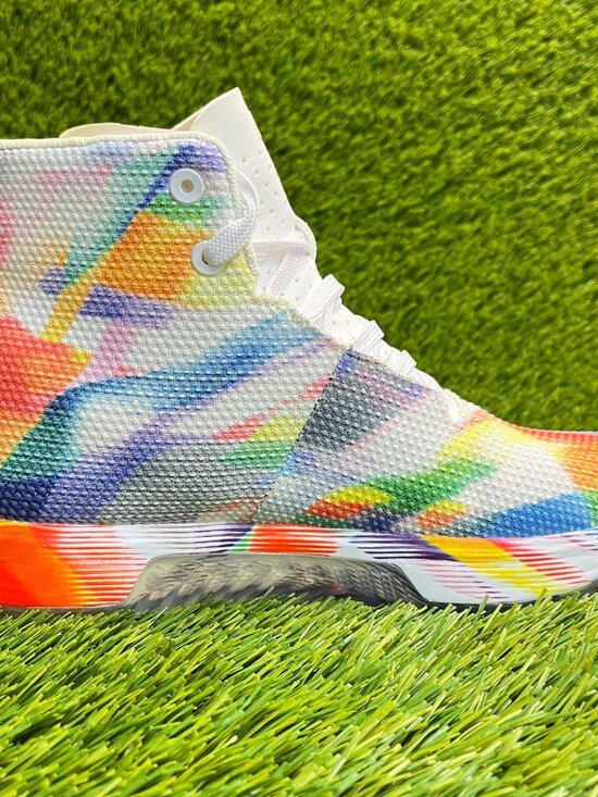 Nobull SF Trainer+ Pride Collection Womens Size 6 White Running Shoes Sneakers - Picture 4 of 10